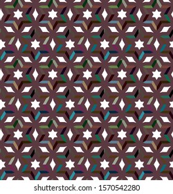 Seamless vector pattern. Background texture in geometric ornamental style.