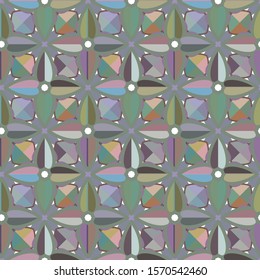 Seamless vector pattern. Background texture in geometric ornamental style.