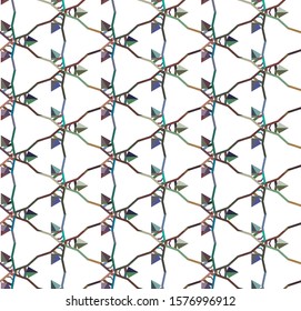 Seamless vector pattern. Background texture in geometric ornamental style.