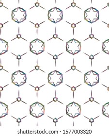 Seamless vector pattern. Background texture in geometric ornamental style.