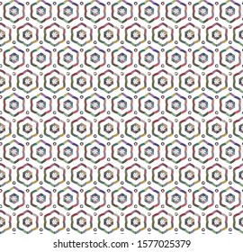 Seamless vector pattern. Background texture in geometric ornamental style.
