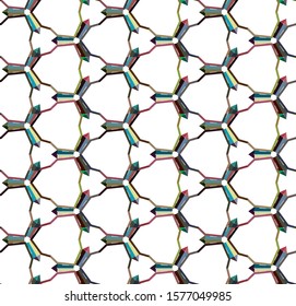 Seamless vector pattern. Background texture in geometric ornamental style.