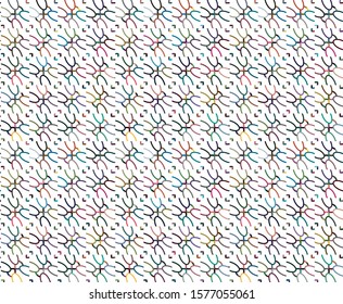 Seamless vector pattern. Background texture in geometric ornamental style.