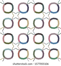 Seamless vector pattern. Background texture in geometric ornamental style.