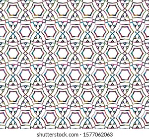 Seamless vector pattern. Background texture in geometric ornamental style.