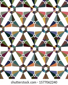Seamless vector pattern. Background texture in geometric ornamental style.