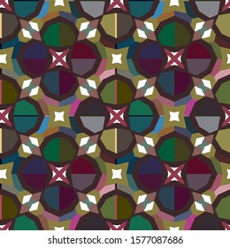 Seamless vector pattern. Background texture in geometric ornamental style.