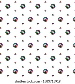 Seamless vector pattern. Background texture in geometric ornamental style.