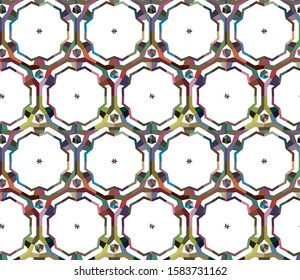 Seamless vector pattern. Background texture in geometric ornamental style.