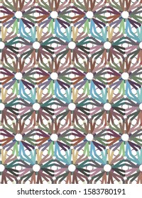 Seamless vector pattern. Background texture in geometric ornamental style.