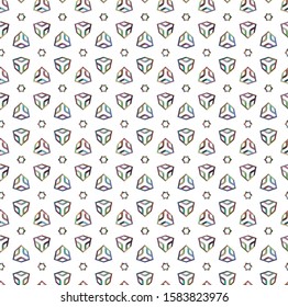 Seamless vector pattern. Background texture in geometric ornamental style.