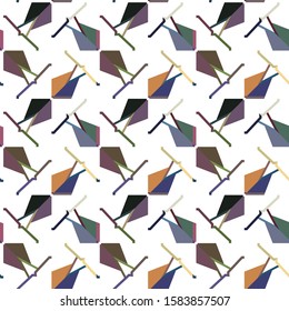 Seamless vector pattern. Background texture in geometric ornamental style.