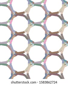 Seamless vector pattern. Background texture in geometric ornamental style.