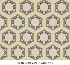 Seamless vector pattern. Background texture in geometric ornamental style.