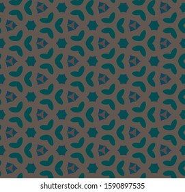 Seamless vector pattern. Background texture in geometric ornamental style.