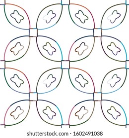 Seamless vector pattern. Background texture in geometric ornamental style.