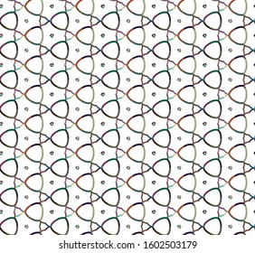 Seamless vector pattern. Background texture in geometric ornamental style.