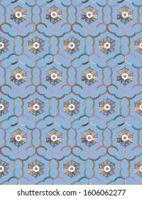 Seamless vector pattern. Background texture in geometric ornamental style.