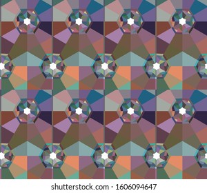 Seamless vector pattern. Background texture in geometric ornamental style.