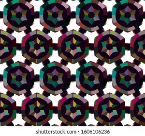 Seamless vector pattern. Background texture in geometric ornamental style.