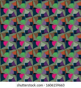 Seamless vector pattern. Background texture in geometric ornamental style.