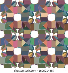 Seamless vector pattern. Background texture in geometric ornamental style.