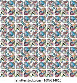 Seamless vector pattern. Background texture in geometric ornamental style.