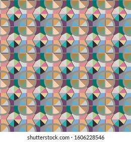 Seamless vector pattern. Background texture in geometric ornamental style.
