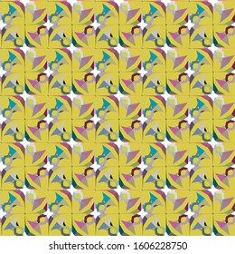 Seamless vector pattern. Background texture in geometric ornamental style.
