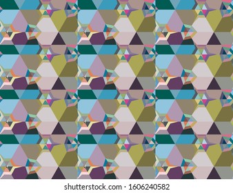 Seamless vector pattern. Background texture in geometric ornamental style.
