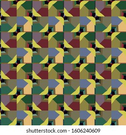 Seamless vector pattern. Background texture in geometric ornamental style.