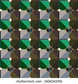 Seamless vector pattern. Background texture in geometric ornamental style.