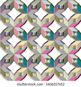 Seamless vector pattern. Background texture in geometric ornamental style.