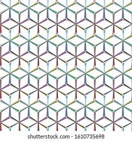 Seamless vector pattern. Background texture in geometric ornamental style.