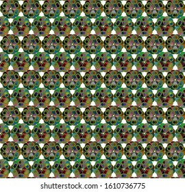 Seamless vector pattern. Background texture in geometric ornamental style.