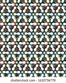 Seamless vector pattern. Background texture in geometric ornamental style.