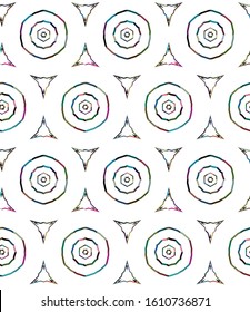 Seamless vector pattern. Background texture in geometric ornamental style.