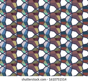 Seamless vector pattern. Background texture in geometric ornamental style.