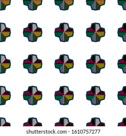 Seamless vector pattern. Background texture in geometric ornamental style.