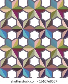 Seamless vector pattern. Background texture in geometric ornamental style.