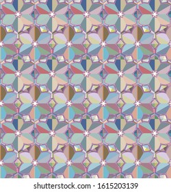 Seamless vector pattern. Background texture in geometric ornamental style.