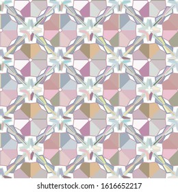 Seamless vector pattern. Background texture in geometric ornamental style.