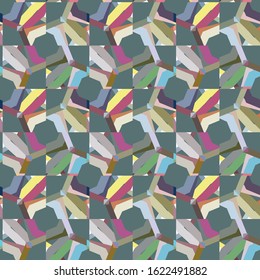 Seamless vector pattern. Background texture in geometric ornamental style.