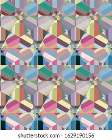 Seamless vector pattern. Background texture in geometric ornamental style.