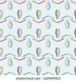 Seamless vector pattern. Background texture in geometric ornamental style.