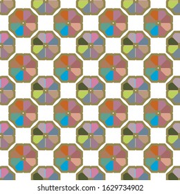 Seamless vector pattern. Background texture in geometric ornamental style.