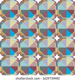 Seamless vector pattern. Background texture in geometric ornamental style.