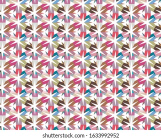 Seamless vector pattern. Background texture in geometric ornamental style.