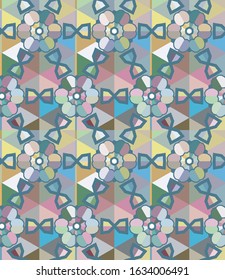 Seamless vector pattern. Background texture in geometric ornamental style.