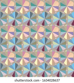Seamless vector pattern. Background texture in geometric ornamental style.